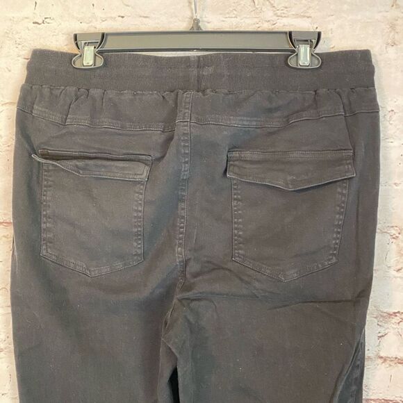 White Birch High Rise Joggers Black Drawstring Flap Pockets Women’s Size XL - Picture 7 of 10